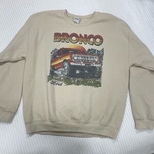 Bronco Crewneck Tan JunkFood Tees Brand